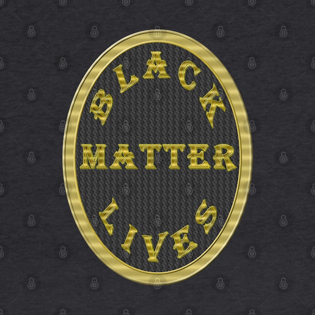 I Support Black Lives Matter - Gold Ring With Gold Letters and Carbon Fibers by CDC Gold Designs